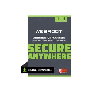 Webroot Antivirus for PC Gamers - 1 Device, Includes System Optimizer, 1 Year (PC Download)